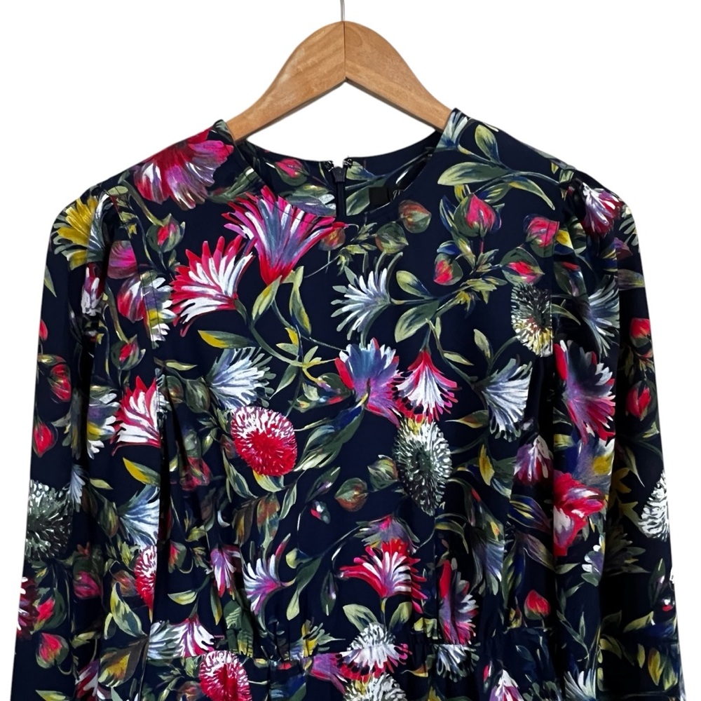 J.Crew Flouncy Hem Dress in Painted Floral - Size 2 - Picture 3 of 13